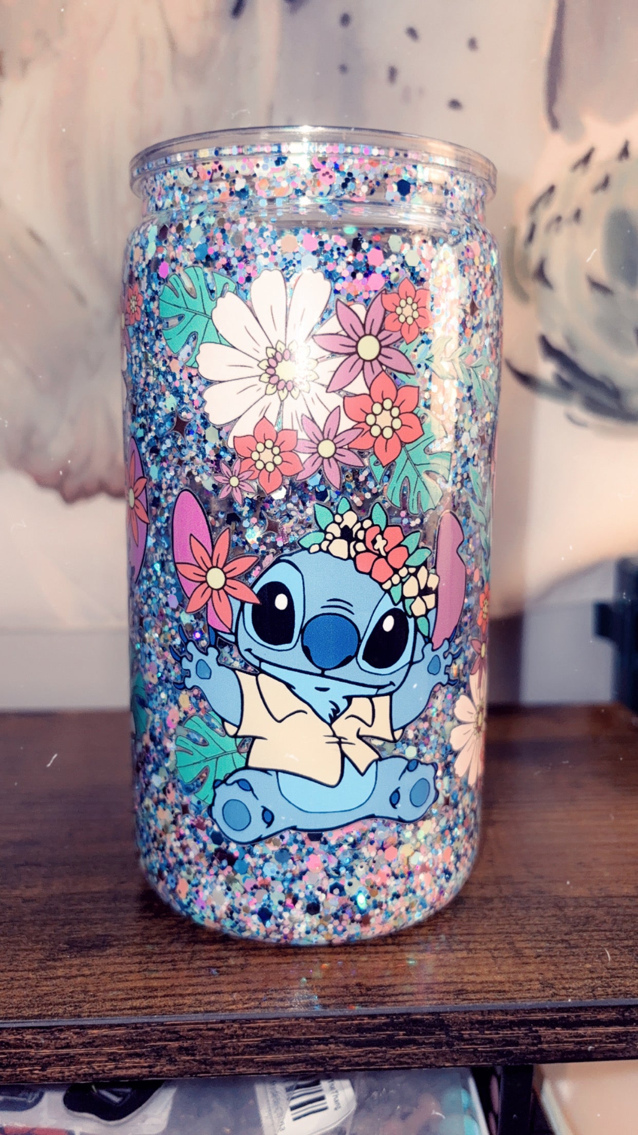 Disney stitch snow globe