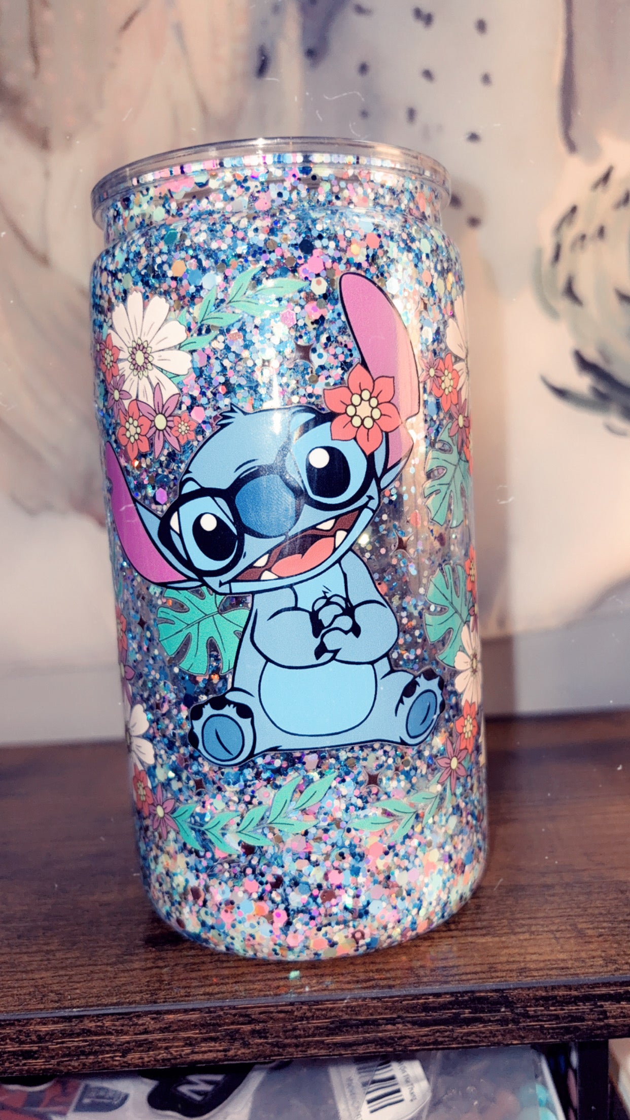 Disney stitch snow globe
