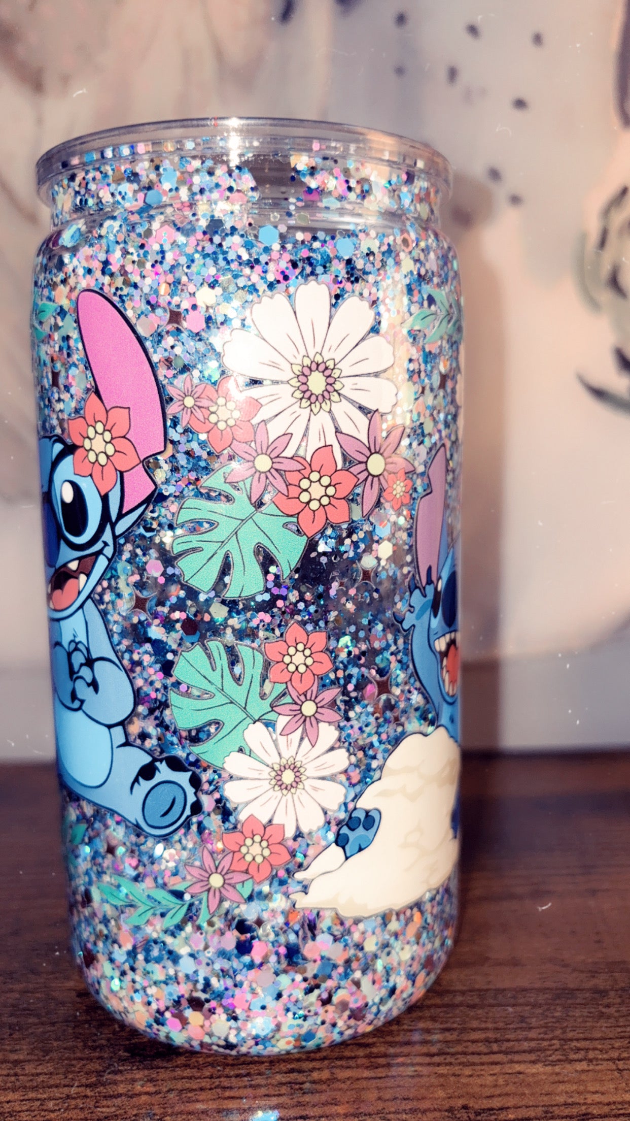 Disney stitch snow globe