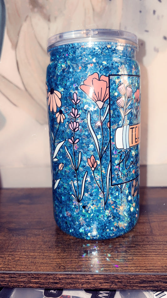 teacher snow globe tumbler