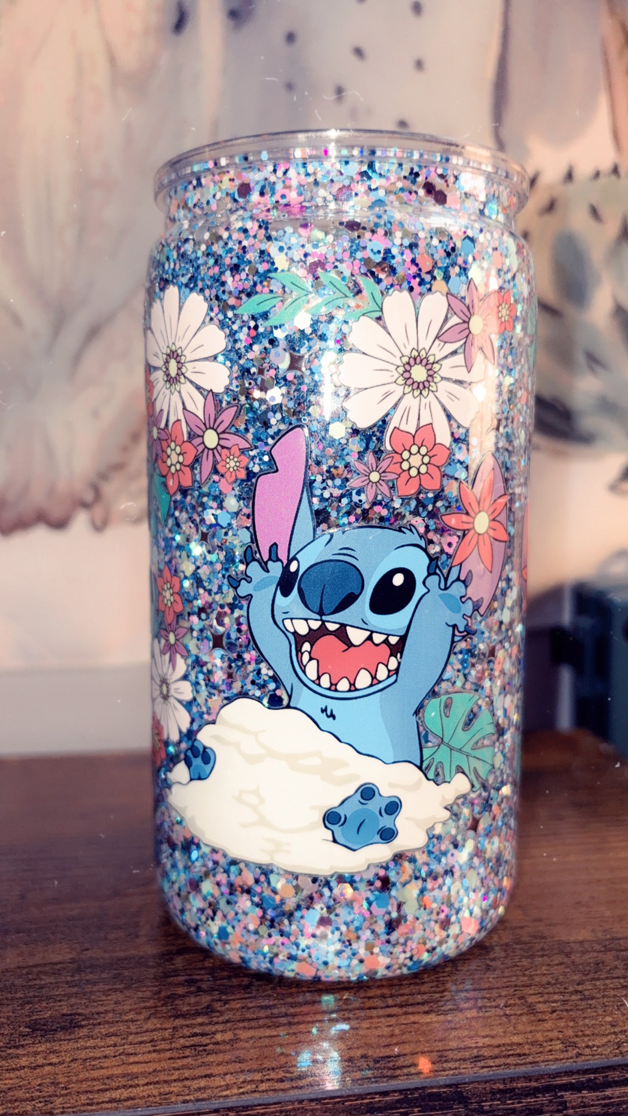 Disney stitch snow globe